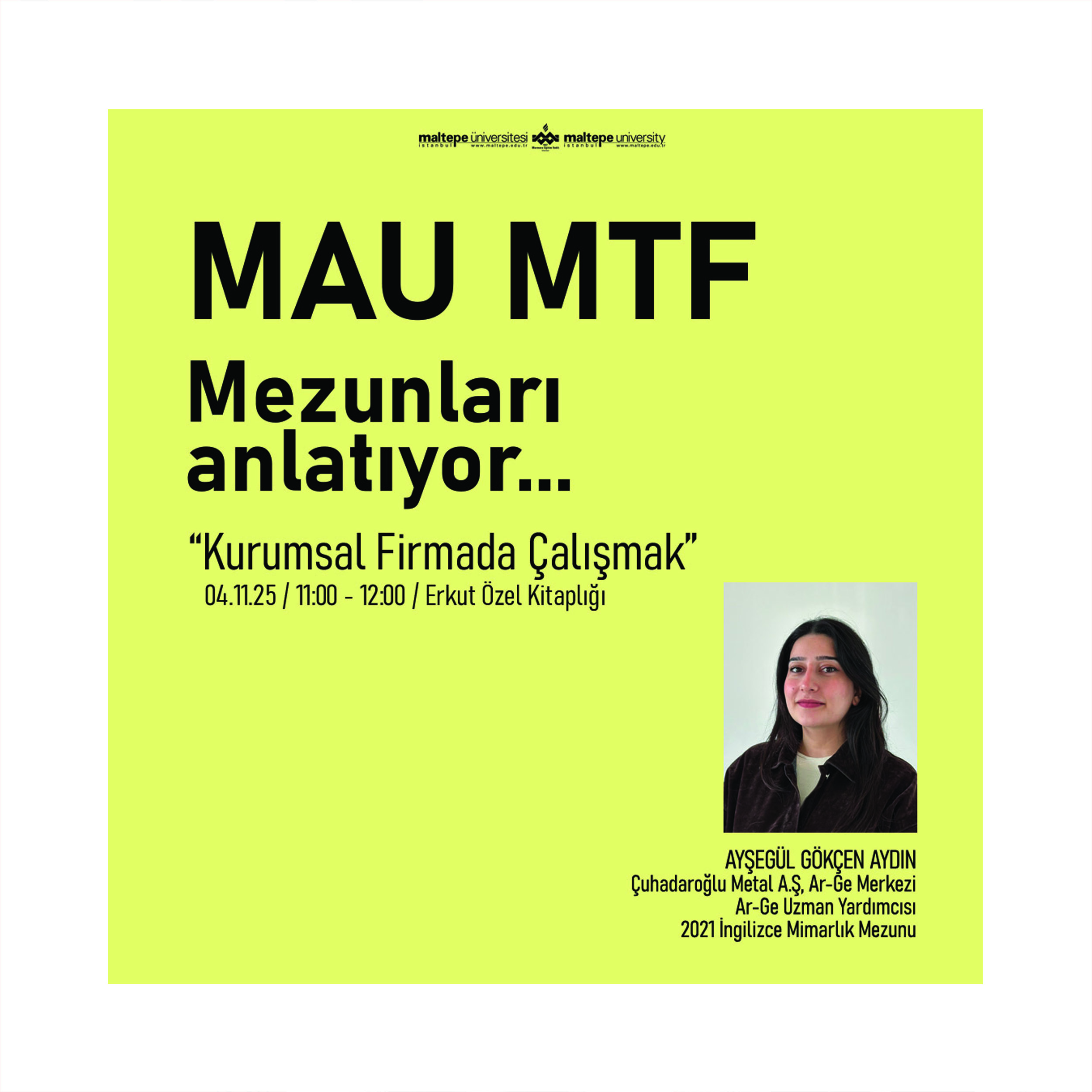 MAU MTF Mezunları Anlatıyor "Kurumsal Firmada Çalışmak"